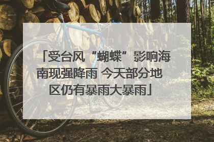受台风“蝴蝶”影响海南现强降雨 今天部分地区仍有暴雨大暴雨