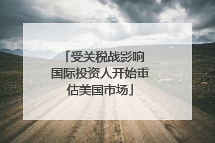 受关税战影响 国际投资人开始重估美国市场