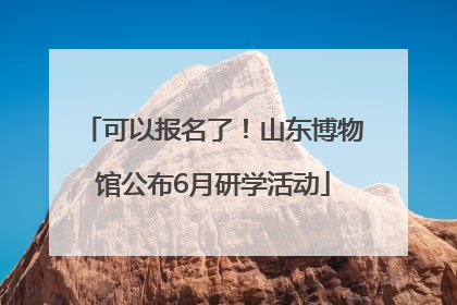 可以报名了！山东博物馆公布6月研学活动