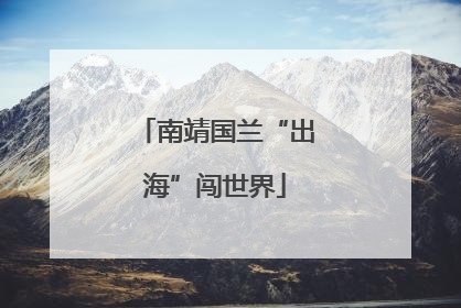 南靖国兰“出海”闯世界