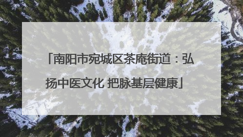 南阳市宛城区茶庵街道：弘扬中医文化 把脉基层健康