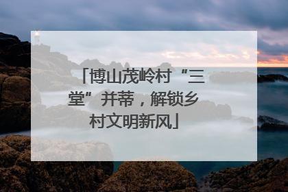 博山茂岭村“三堂”并蒂，解锁乡村文明新风