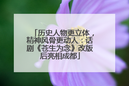 历史人物更立体，精神风骨更动人：话剧《苍生为念》改版后亮相成都