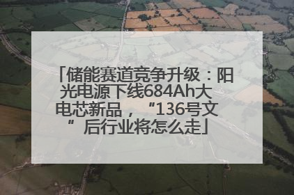 储能赛道竞争升级：阳光电源下线684Ah大电芯新品，“136号文”后行业将怎么走