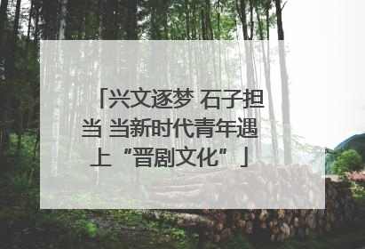 兴文逐梦 石子担当 当新时代青年遇上“晋剧文化”
