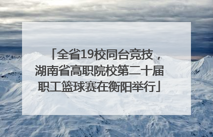 全省19校同台竞技，湖南省高职院校第二十届职工篮球赛在衡阳举行