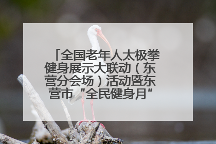 全国老年人太极拳健身展示大联动（东营分会场）活动暨东营市“全民健身月”启动仪式成功举行