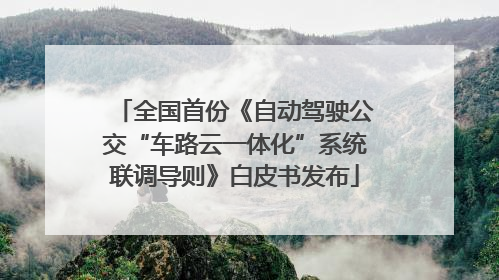 全国首份《自动驾驶公交“车路云一体化”系统联调导则》白皮书发布