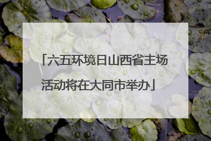 六五环境日山西省主场活动将在大同市举办