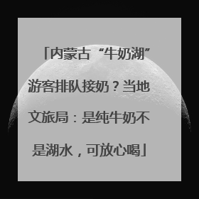 内蒙古“牛奶湖”游客排队接奶？当地文旅局：是纯牛奶不是湖水，可放心喝