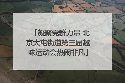 凝聚党群力量 北京大屯街道第三届趣味运动会热闹非凡