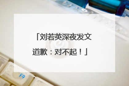 刘若英深夜发文道歉：对不起！