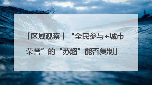 区域观察丨“全民参与+城市荣誉”的“苏超”能否复制