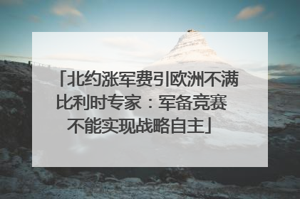北约涨军费引欧洲不满 比利时专家：军备竞赛不能实现战略自主