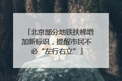 北京部分地铁扶梯增加新标识，提醒市民不必“左行右立”