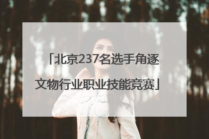 北京237名选手角逐文物行业职业技能竞赛