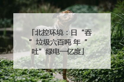 北控环境：日“吞”垃圾六百吨 年“吐”绿电一亿度