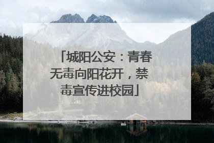 城阳公安：青春无毒向阳花开，禁毒宣传进校园