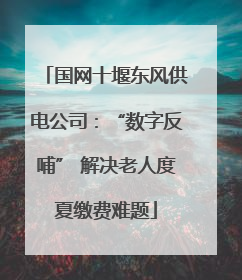 国网十堰东风供电公司：“数字反哺” 解决老人度夏缴费难题