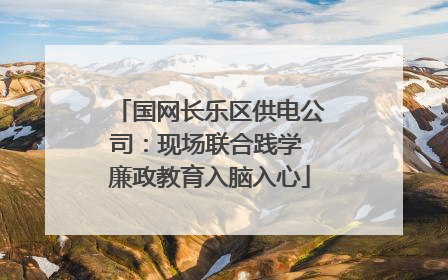 国网长乐区供电公司：现场联合践学 廉政教育入脑入心