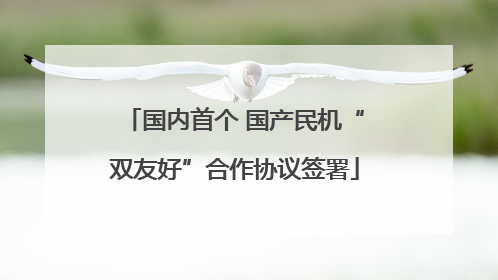 国内首个 国产民机“双友好”合作协议签署