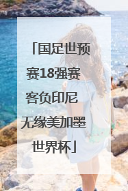 国足世预赛18强赛客负印尼 无缘美加墨世界杯