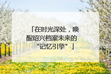 在时光深处，唤醒绍兴档案未来的“记忆引擎”