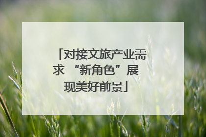 对接文旅产业需求 “新角色”展现美好前景