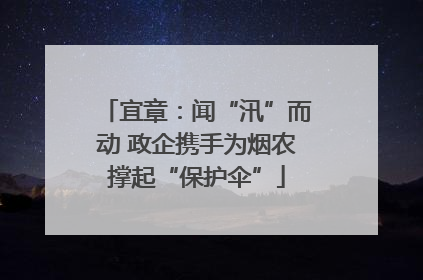 宜章：闻“汛”而动 政企携手为烟农撑起“保护伞”