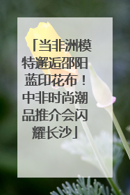 当非洲模特邂逅邵阳蓝印花布！中非时尚潮品推介会闪耀长沙