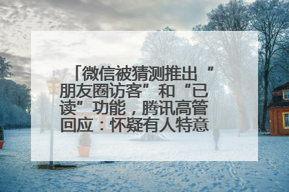 微信被猜测推出“朋友圈访客”和“已读”功能，腾讯高管回应：怀疑有人特意反复翻炒流量