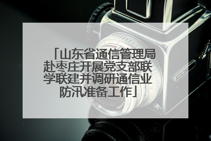 山东省通信管理局赴枣庄开展党支部联学联建并调研通信业防汛准备工作