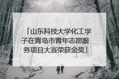 山东科技大学化工学子在青岛市青年志愿服务项目大赛荣获金奖