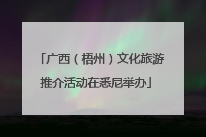 广西（梧州）文化旅游推介活动在悉尼举办