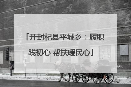开封杞县平城乡：履职践初心 帮扶暖民心