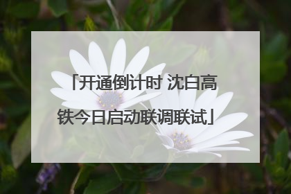 开通倒计时 沈白高铁今日启动联调联试