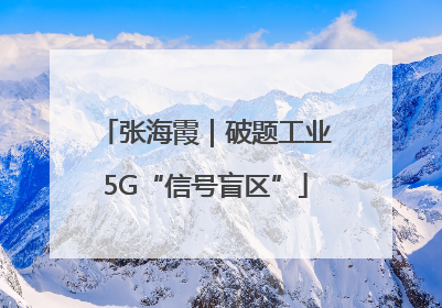 张海霞｜破题工业5G“信号盲区”