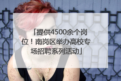 提供4500余个岗位！南岗区举办高校专场招聘系列活动