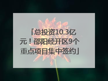 总投资10.3亿元！邵阳经开区9个重点项目集中签约