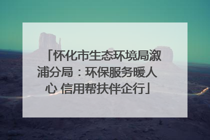 怀化市生态环境局溆浦分局：环保服务暖人心 信用帮扶伴企行