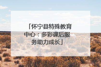 怀宁县特殊教育中心：多彩课后服务助力成长