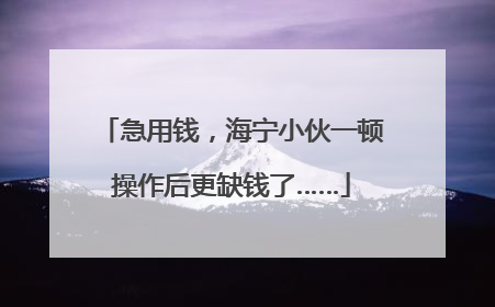 急用钱，海宁小伙一顿操作后更缺钱了……