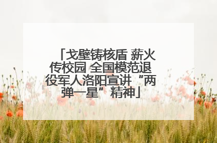 戈壁铸核盾 薪火传校园 全国模范退役军人洛阳宣讲“两弹一星”精神