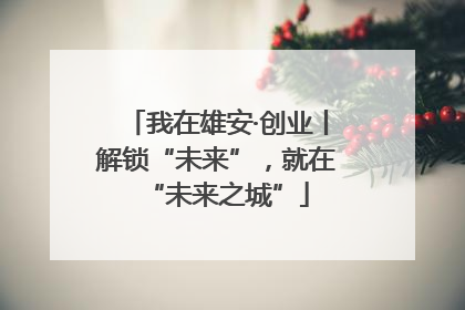 我在雄安·创业丨解锁“未来”，就在“未来之城”