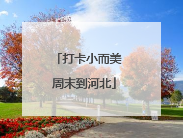 打卡小而美 周末到河北