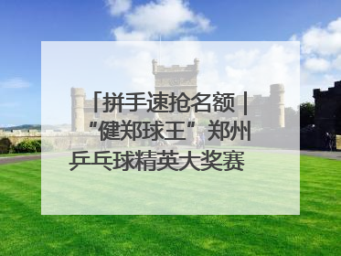 拼手速抢名额｜“健郑球王”郑州乒乓球精英大奖赛报名火热