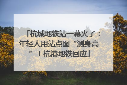 杭城地铁站一幕火了：年轻人用站点图“测身高”！杭港地铁回应
