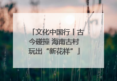文化中国行丨古今碰撞 海南古村玩出“新花样”