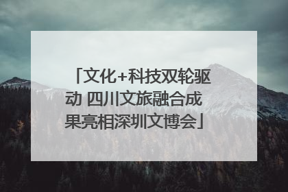 文化+科技双轮驱动 四川文旅融合成果亮相深圳文博会
