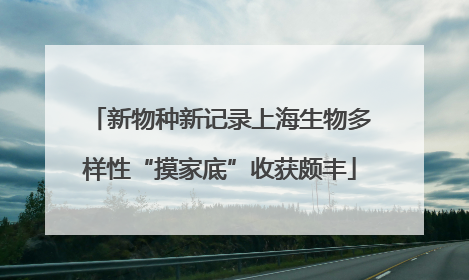 新物种新记录上海生物多样性“摸家底”收获颇丰